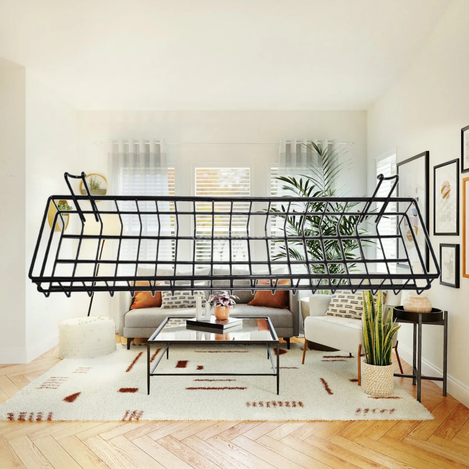 Organizer Wire Basket Storage Pantry Decorative Basket Wire Mesh Holder for Kitchen Bathroom