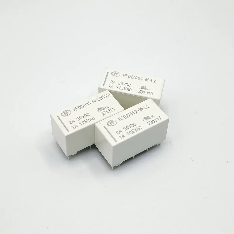 New 10PCS HONGFA Relays HFD2-003-M-L2 HFD2-005-M-L2 HFD2-012-M-L2 HFD2-024-M-L2 10Pin 2A 30VDC