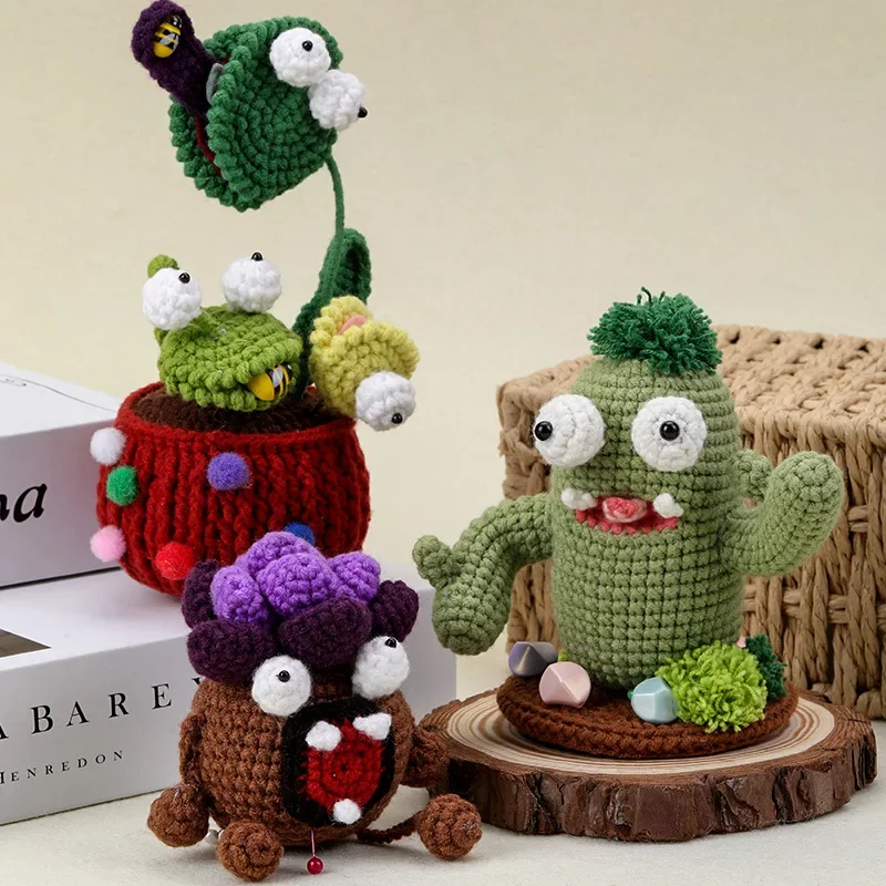 Crochet Knitting Material Package Plant Monsters Series Funny Dolls Diy Handmade Holiday Gifts Crochet Para Tejer