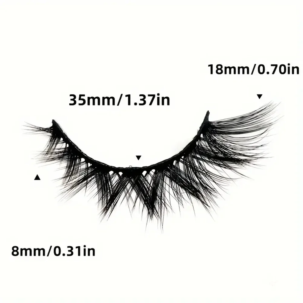 Cat eye Eyelashes 3D Natural False Lashes Fluffy Soft Cross 5 pairs Manga Lashes Wispy Natural Eyelash Extension Makeu