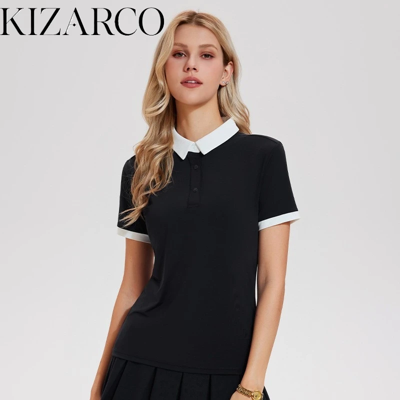 Vintage/Retro Navy Women's Running Tshirts with Modern Fit, White Collar & Cuff, Nylon Spandex, Slim Fit, Breathable Mesh, UV