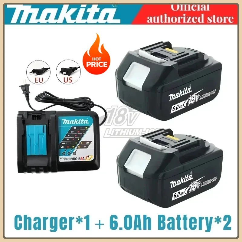 

100% Makita 18V 6000Ah Rechargeable Power Tools Battery 18V makita with LED Li-ion Replacement LXT BL1860B BL1860 BL1850