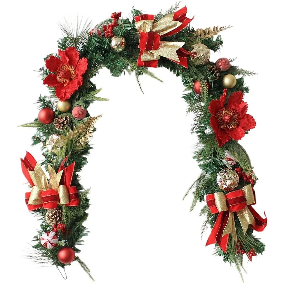 

Christmas flocking simulation encrypted rattan with decoration