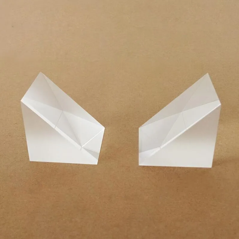 

2PCS 40x40x40mm K9 Optical Glass Triangular Right Angle Prism for Research