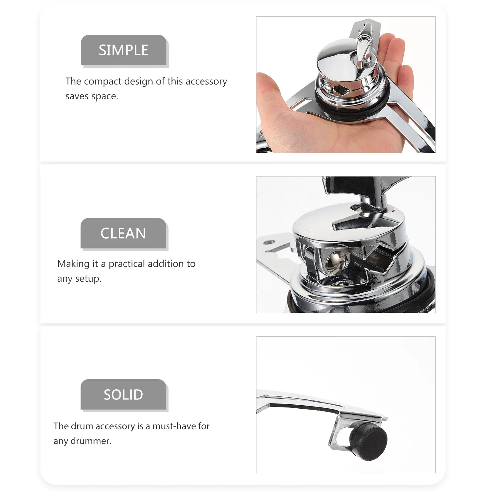 

Ear Suspension Hanger Metal Tom Rim Mount Compact Durable Drum Hardware Easy Installation Drum Accessories