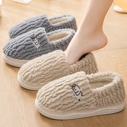 Home Fuzzy Slipper Women Dog Puppy Winter Warm Fur Plush Non Slip Grip Indoor Lazy Soft Female Thermal House Shoe Flat Male Men