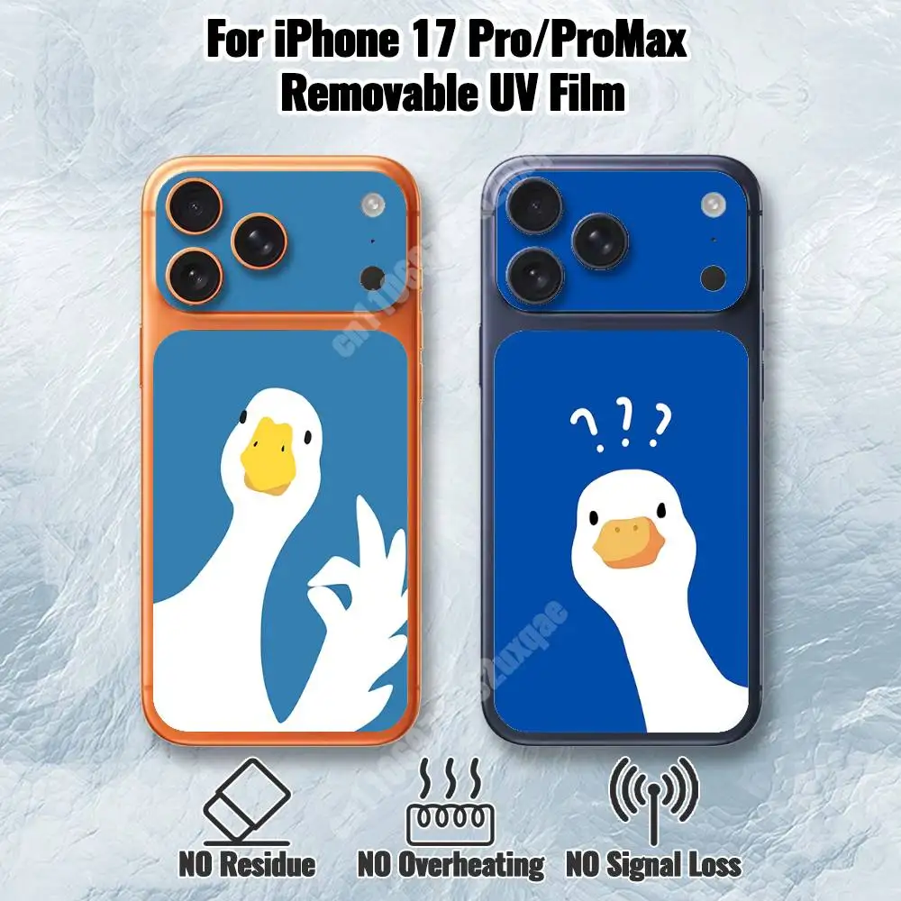 

Funny Question Goose Duck Removable UV Film for iPhone 17 Pro 17 ProMax HD Decal Skin