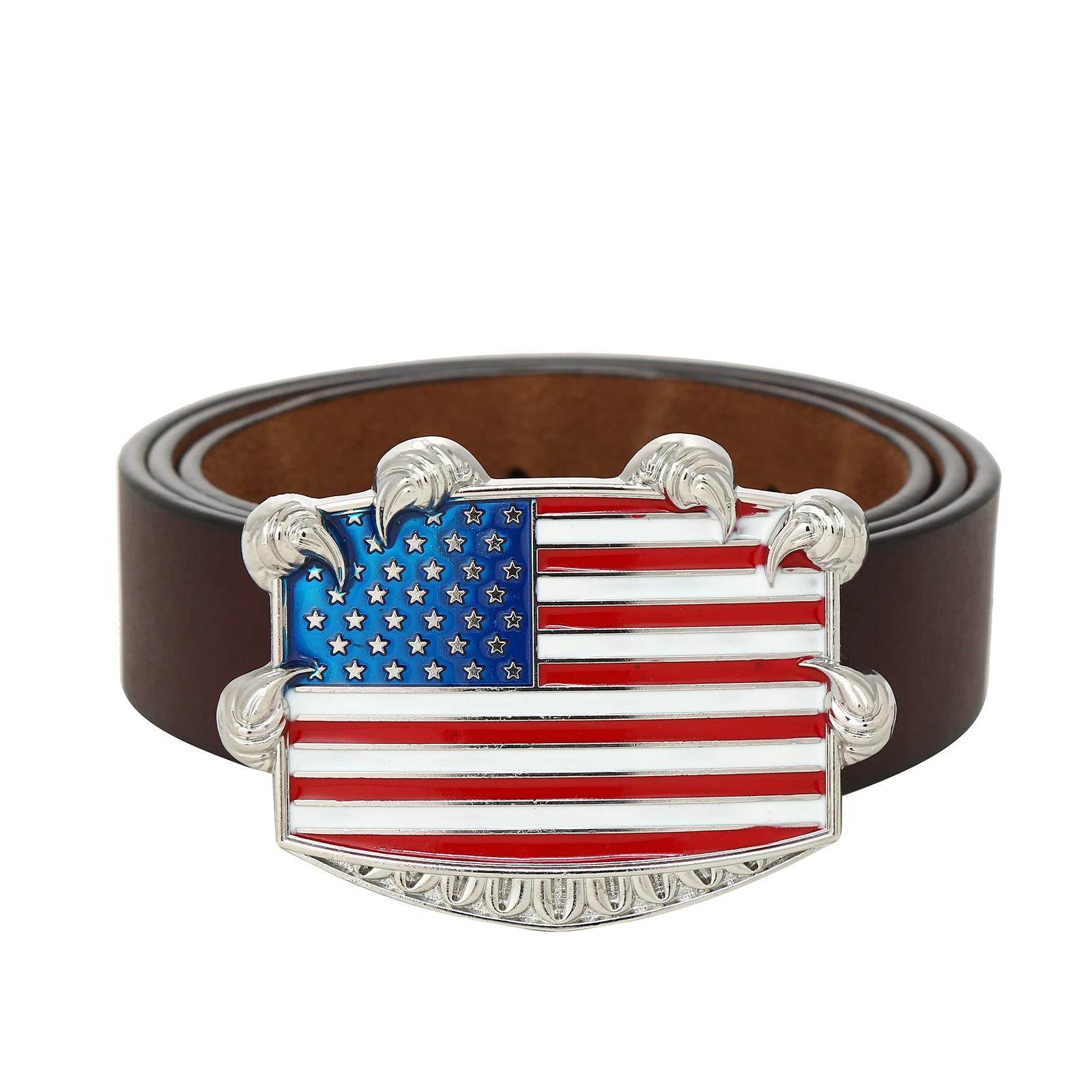 Western denim zinc alloy American flag men's western metal tool buckle, used for men's belt accessories