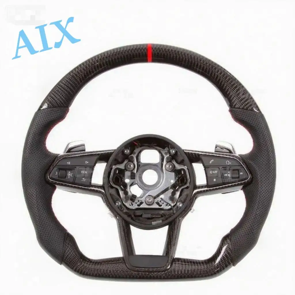 

100% Real Carbon Fiber Steering Wheel for Audi R8 Tt Ttrs A3 A4 A5 A7 A6 A6l S3 S4 S5 Rs3 Rs4 Rs5 Q3 Q5 Q7 Q8
