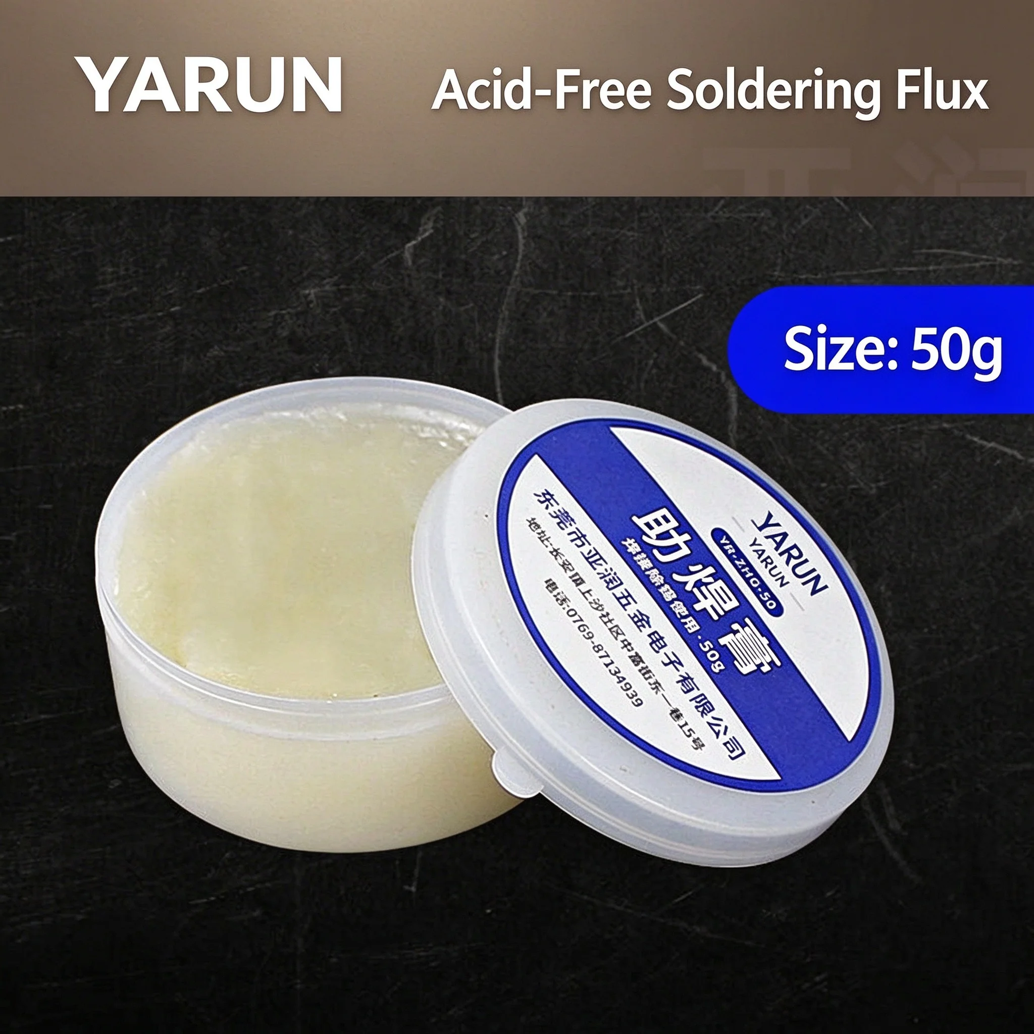 YARUN 20g/50g/100g Rosin Soldeerfluxpasta, zuivere, zuurvrije soldeervet voor PCB-telefoonreparatie