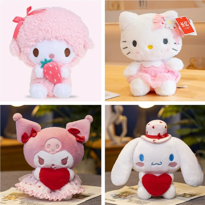 

20 см Kuromi Hello Kitty Melody Cinnamoroll Pochacco плюшевые игрушки мягкие вофленые животные Рождество День рождения Рождество Выпускные подарки