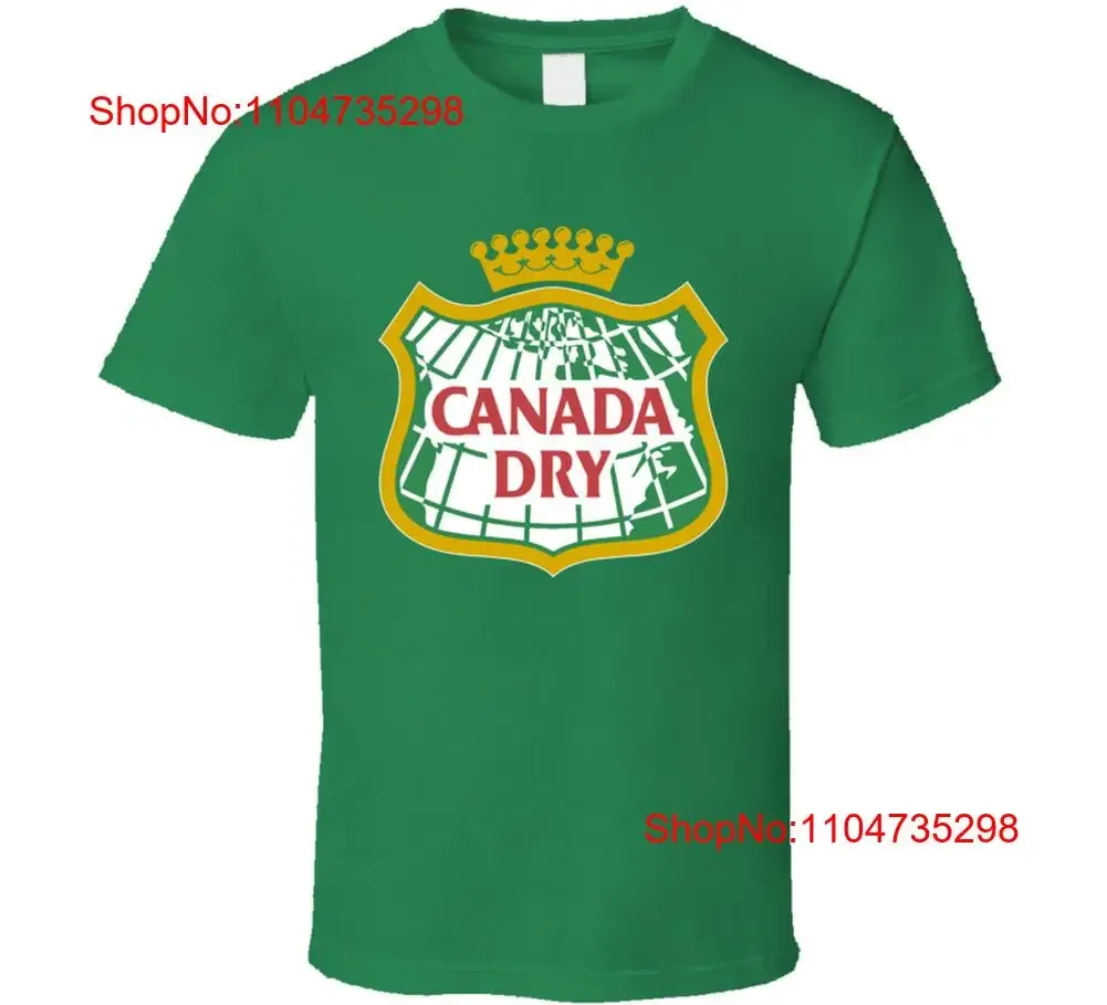 Canadá seco Gingerale Pop Soda camiseta vintage lavado estirado Unisex versátil Casual cómodo Top para uso diario