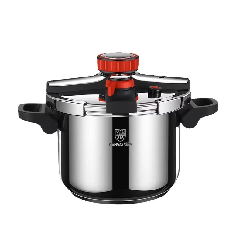 10L 316 Stainless Steel Thickened Pressure Cooker for Gas and Induction Cooktops