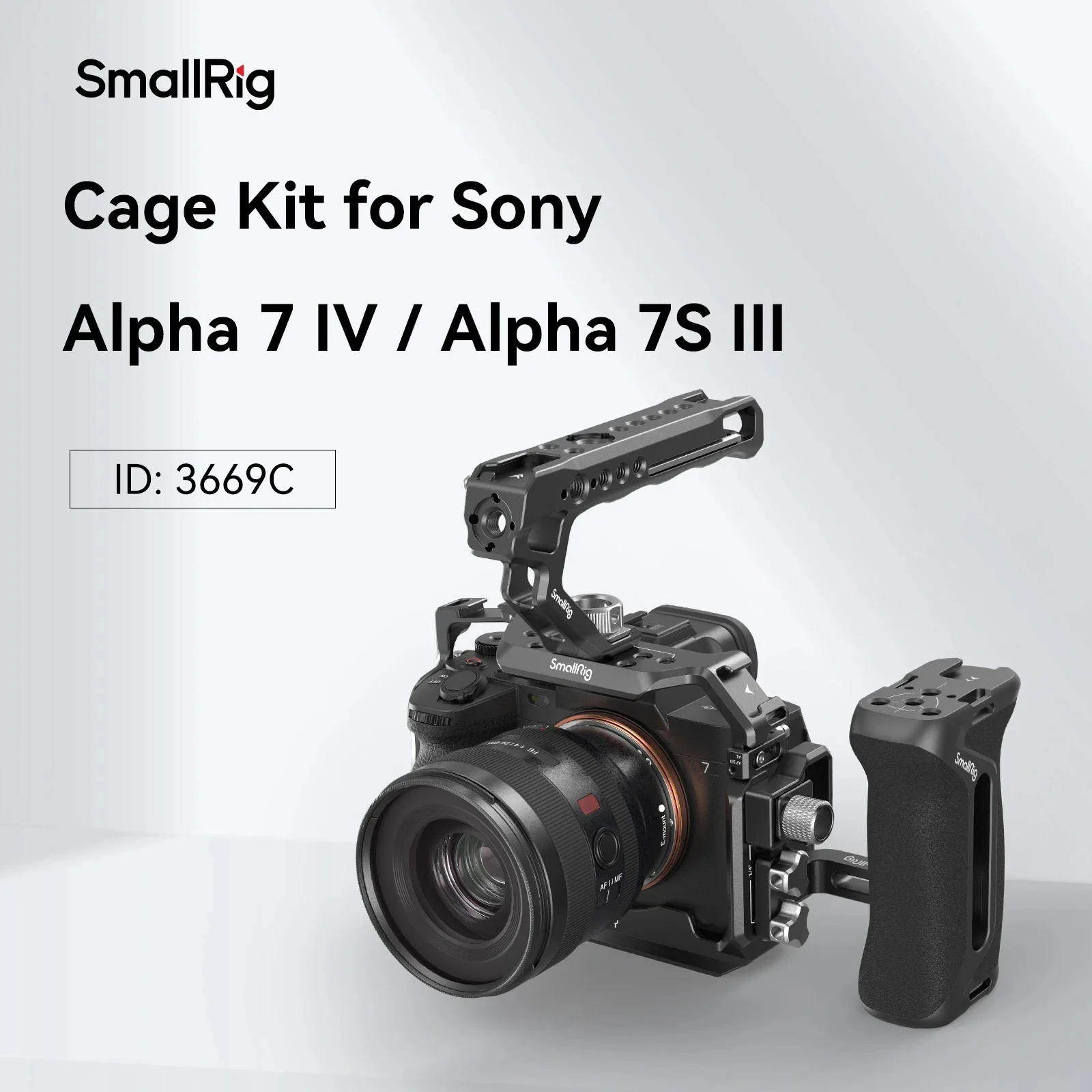 SmallRig A7m4 A7 IV Full DSLR Camera Cage for Sony Alpha a7iv A7 IV / Alpha 7S III Advanced Cage Kit L-Bracket Baseplate