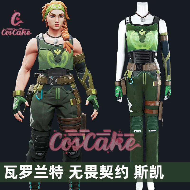 Coscake Valorant Skye Cosplay Uniform Hallowen Carnival Play Role Clothes Clothing New Full Set for Women Men