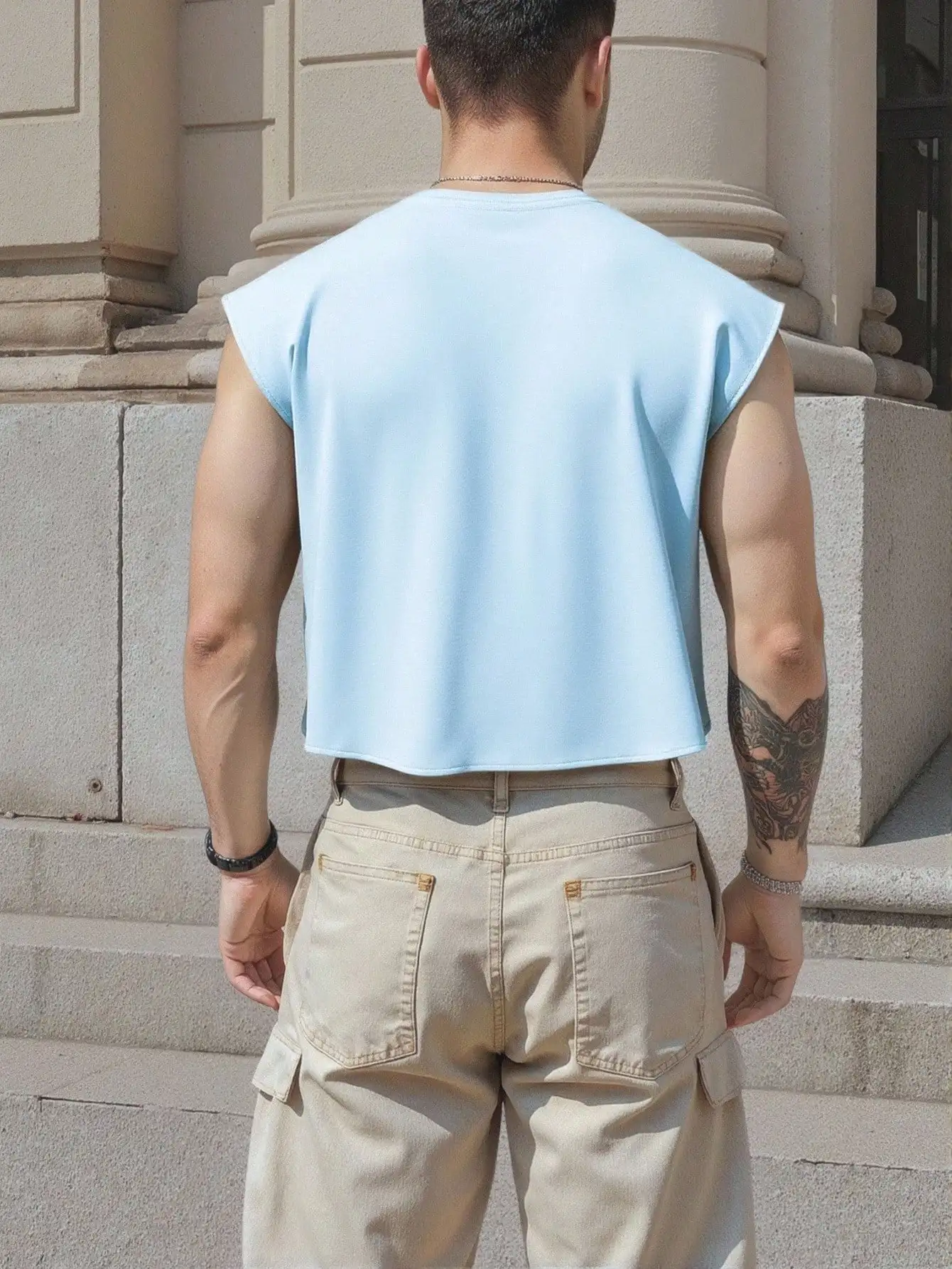 Camiseta Blanca Corta de Manga Corta para Hombre, Corte Holgado Informal para Uso Diario