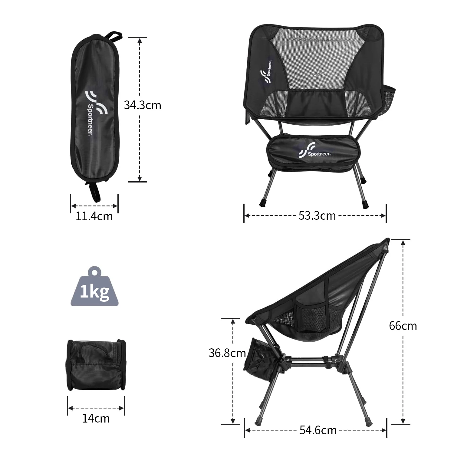 캠핑 의자, 이 맛에 앉는다! [국내 배송] Sportneer 접이식 캠핑 의자로 가벼워진 주말