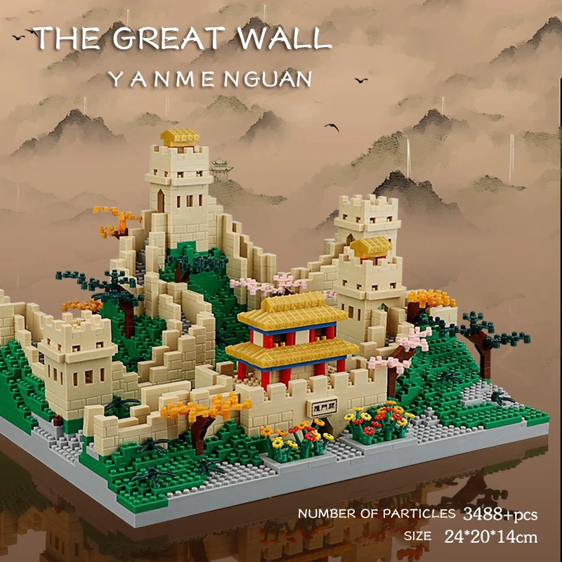 The Great Wall Building Blocks Beautiful Chinese Castle Architecture Building Bricks Assembly Toy Kids Gift Adults Present Gifts