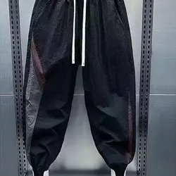 Pantalones deportivos a rayas para Hombre, Ropa informal de corte ajustado, estilo Harajuku, con bolsillos, a la moda