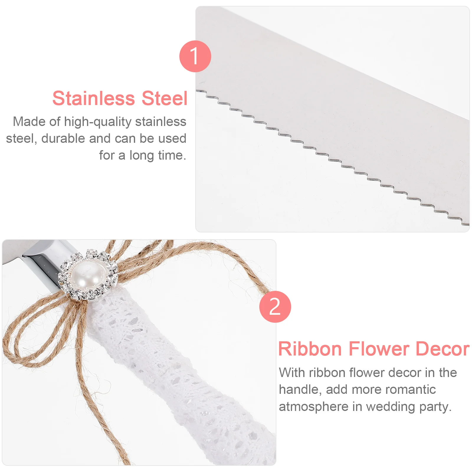 

Stainless Steel Cake Server Set Quality Long Use Rust Resistant Wedding Birthday Pizza Quiche Easy Clean