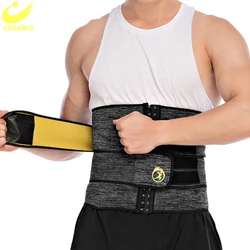 LAZAWG Men Waist Trainer Slimming Body Shaper Fitness Belt Weight Loss Fat Burning Sport Sweat Trimmer Workout Cincher Shapewear