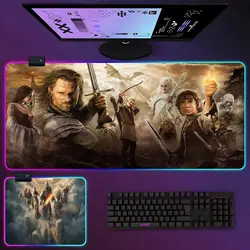 Movie Rings Of The Lords Mouse Pad RGB Luminous 700X400mm Large Table Pad Encrypted Anti Skid Super Large Mouse Pad