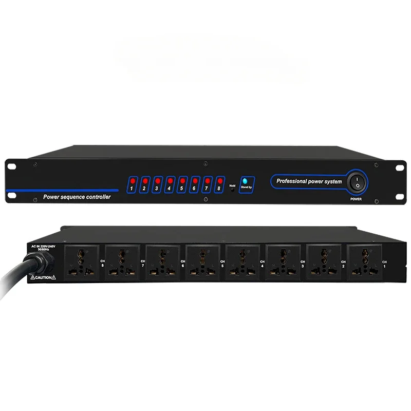 8-Channel Power Sequencer Universal Socket Sequencer Special For Stage Universal Socket Timer For Audio Equipment 2025 New