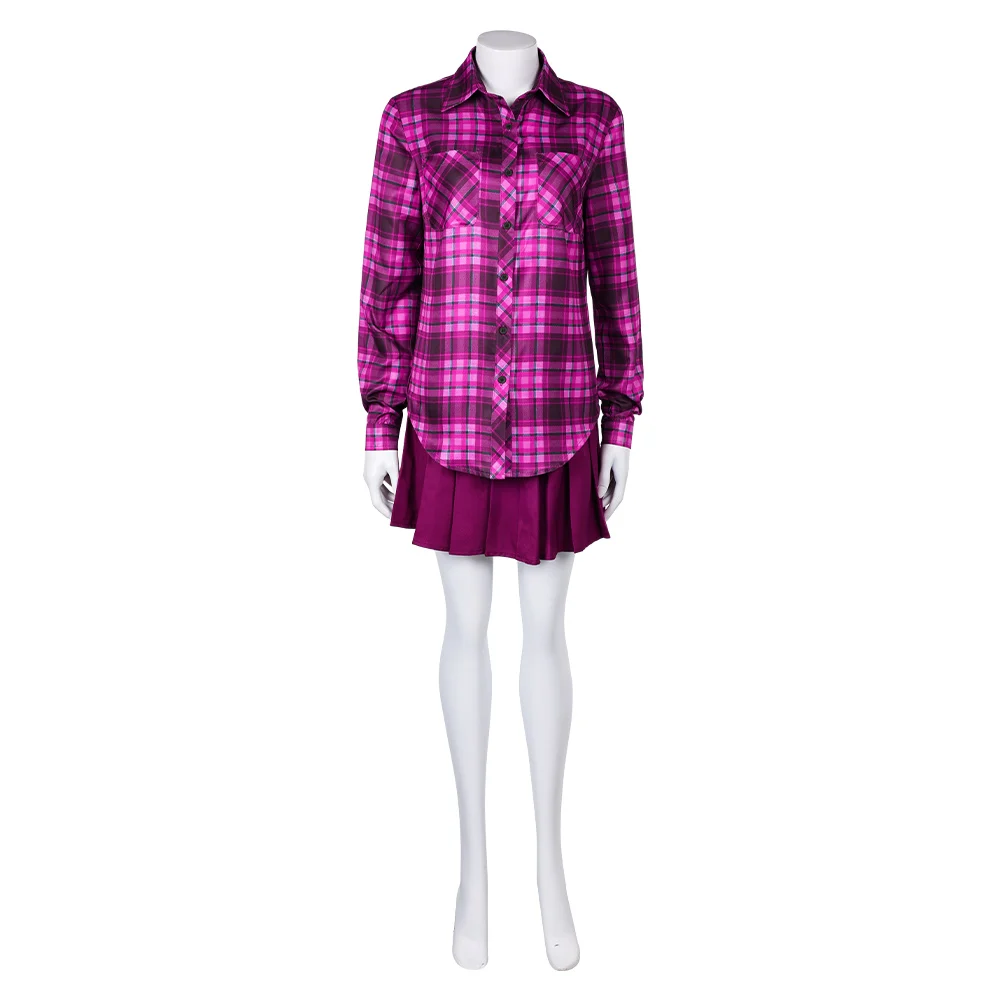 Cady Heron Regina George Cosplay Purple Plaid Shirt Skirt 2024 Movie Mean Girls Costume Disguise Adult Women Fantasia Outfits