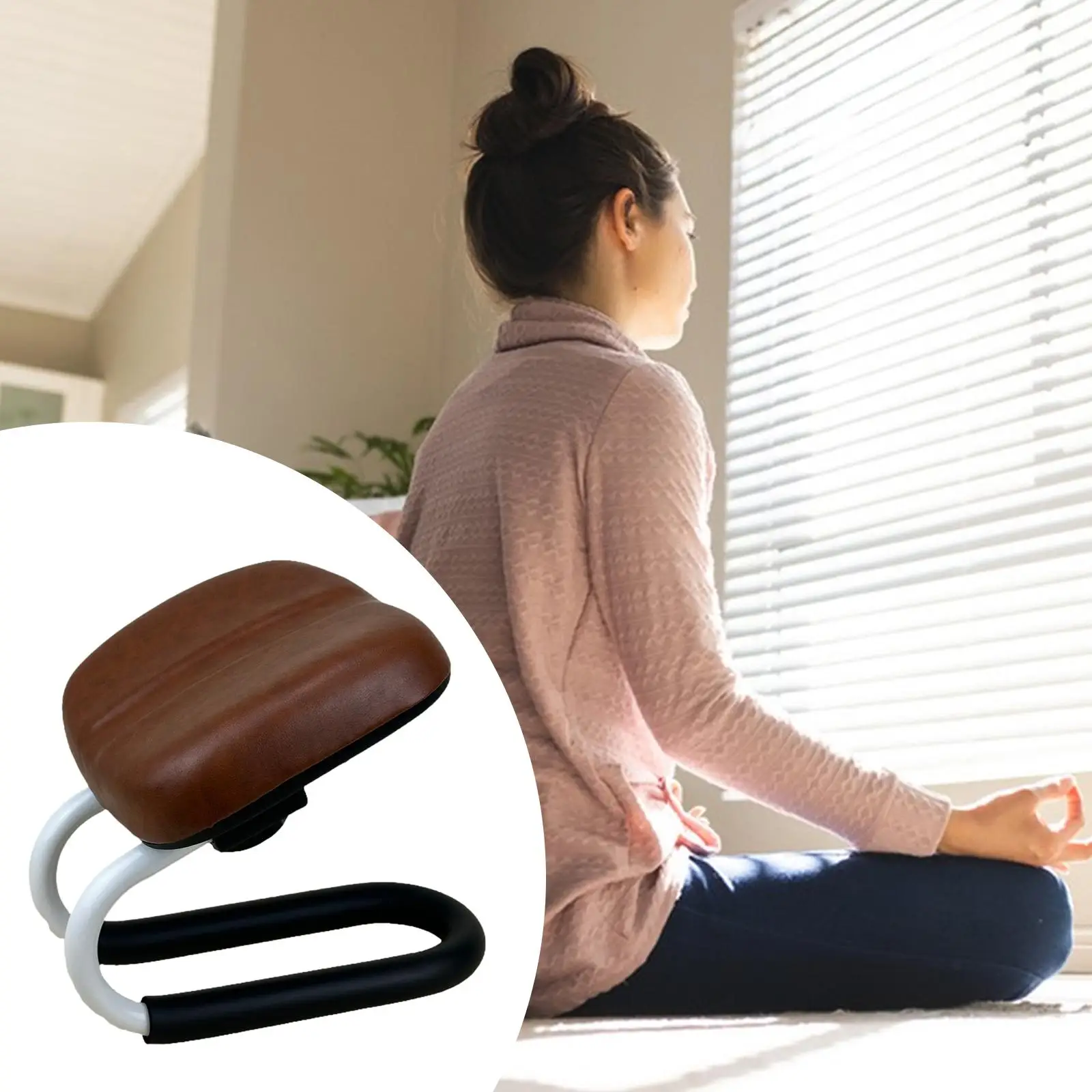 

Yoga Meditation Bench Floor Sitting Mindful Prayer Bench Kneeling Sitting Modern Stool Prayer Kneeler Chair with Soft Cushion