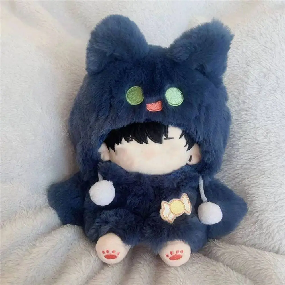 Manteau de poupée de 20cm, Animal de dessin animé renard lapin ours, tenues poilues miniatures, accessoires de maison de jeu, vêtements en peluche