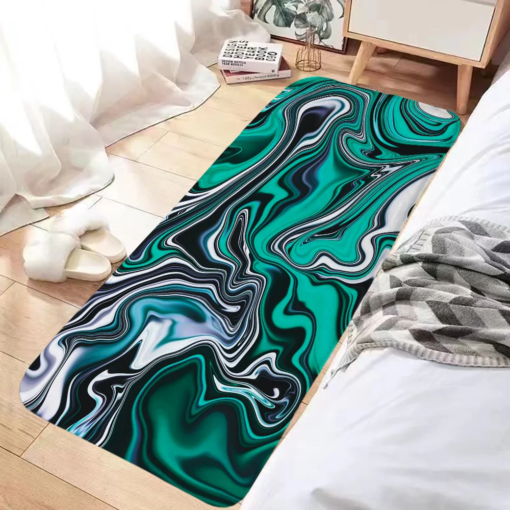 Strata Liquid Rugs Kitchen Floor Mat Carpet for Kitchen Bathroom Foot Mat Prayer Rug Bath Mats Door Non-slip House Entrance Home