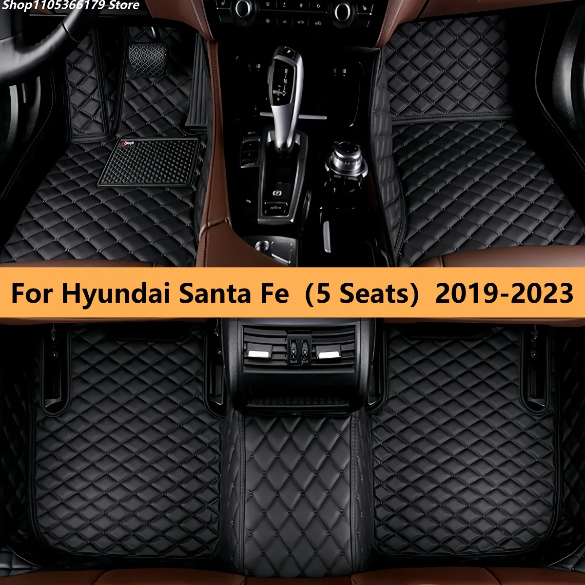 

Автомобильные коврики для Hyundai Santa Fe TM (5 мест) 2019-2023, кожаные, для салона автомобиля