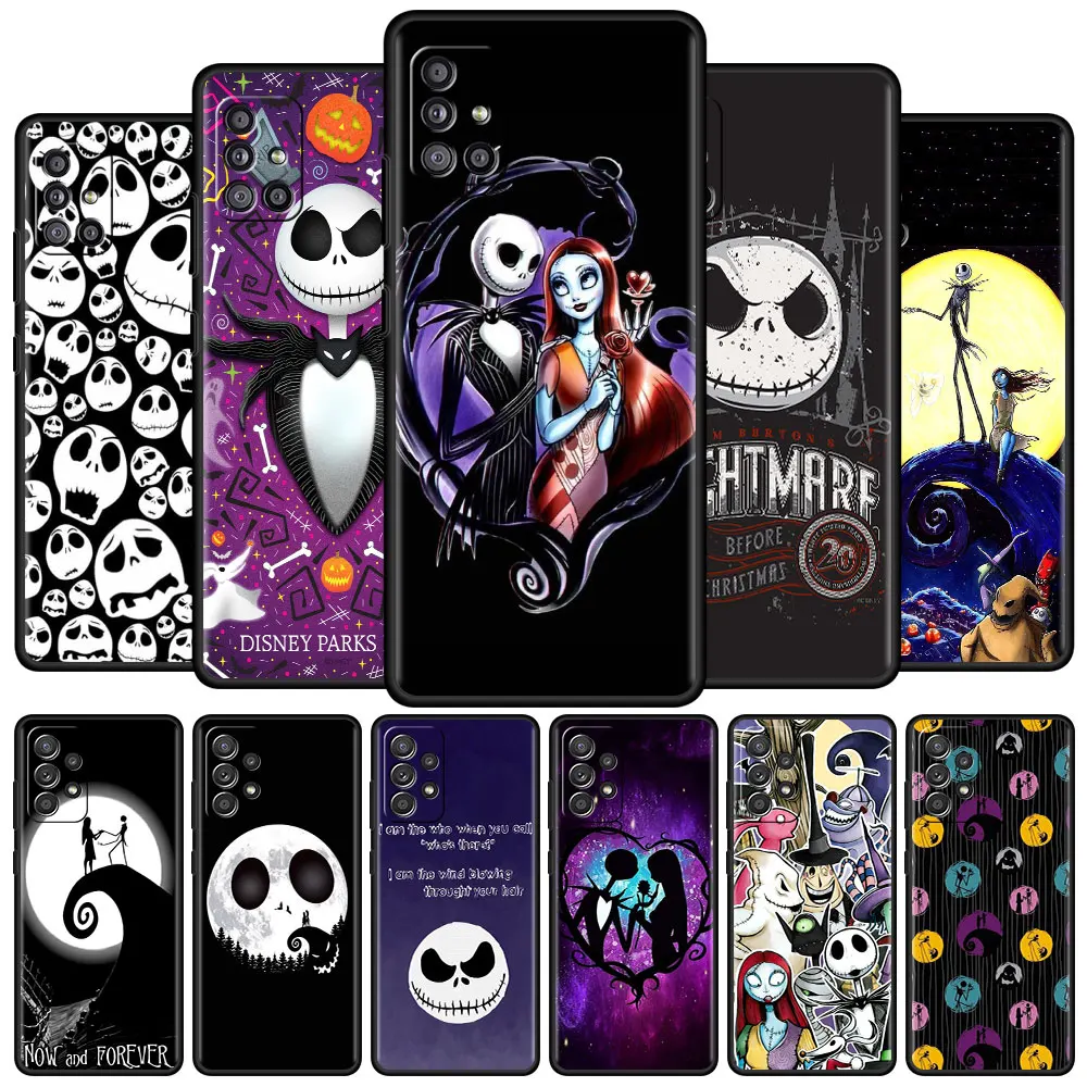 Cover For Samsung Galaxy A52 A12 A51 A71 A32 A21s A22 A53 A23 A13 A03 A02 A41 A33 A11 A72 Phone Case Nightmare Before Christmas