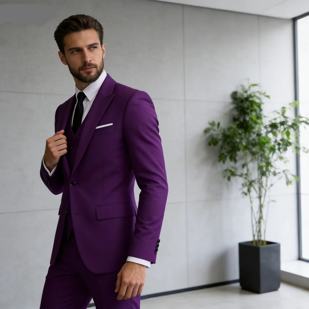 

Элегантный зеленый свадебный костюм из 3 предметов для мужчин, приталенный пиджак с лацканами, формальный жакет, жилет, брюки, смокинг, комплект, лучший мужчина, жених, мужской