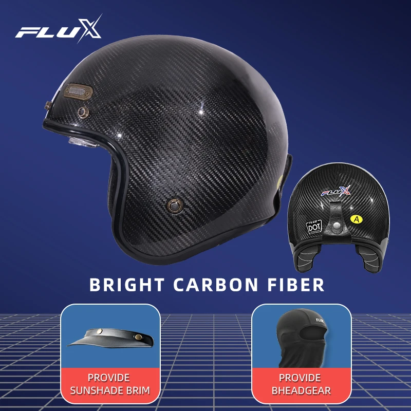 

FLUX P-122 Мотоциклетный шлем 3/4 полушлем Ретро шлем Cruiser Легкий скутер Новый 3C casco de moto de m Сертифицированный кевларовый шлем