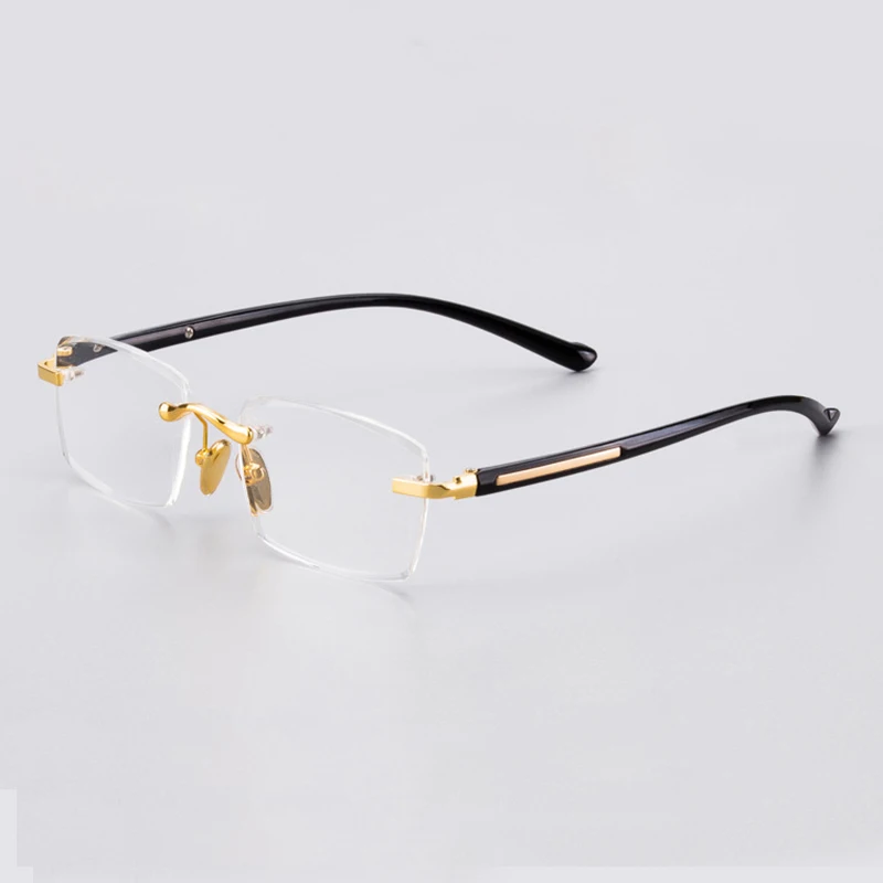 Stone Reading Glasses Man Natural Crystal Rimless Glass Readers Eyeglasses Women Moisturizing Eye Presbyopic Diopter +1.0 +4.0