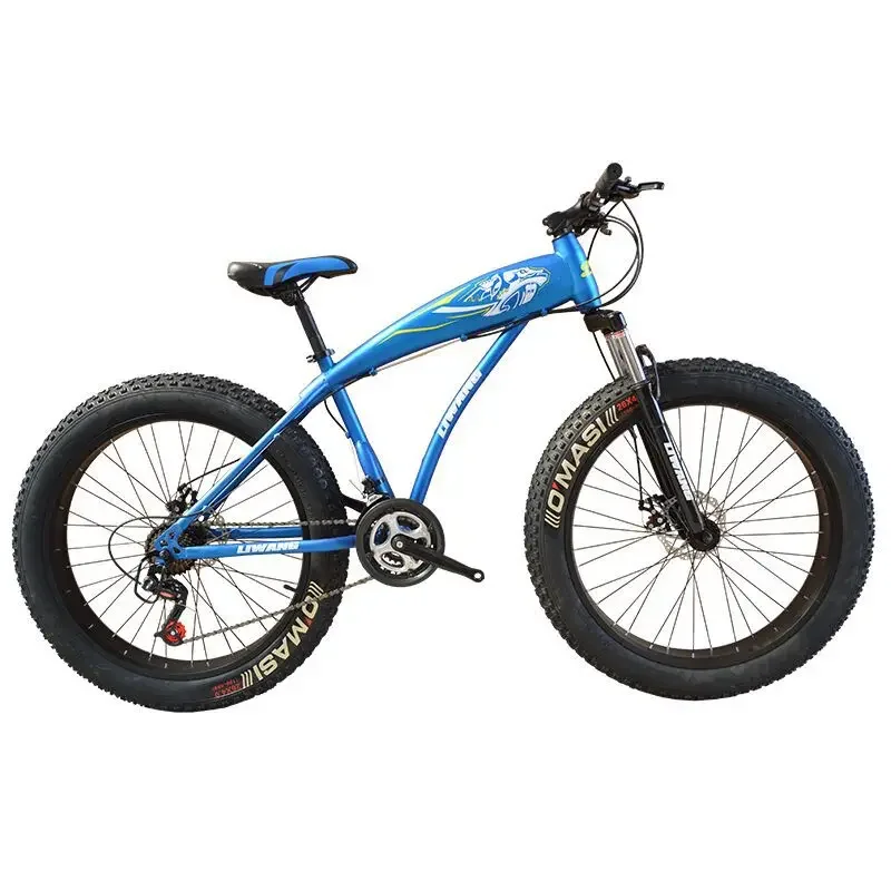 Snowmobile Mountain Bike 4.0 Large Fat Tire Damping Speed Offroad Men Double Disc Brakes Dirt Mountain Bike