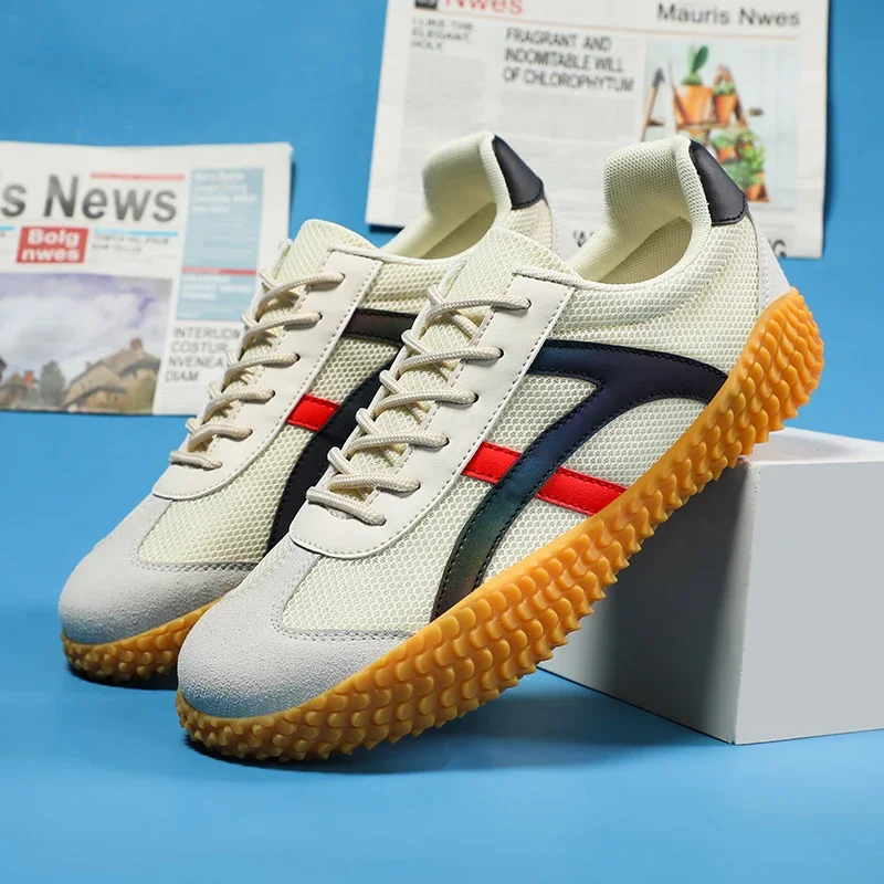 

High Quality German Training Shoes Men Summer 2025 New Mesh Lace Up Outdoor Casual Shoes Luxurious Anti Slip Fitness Tennis Shoe