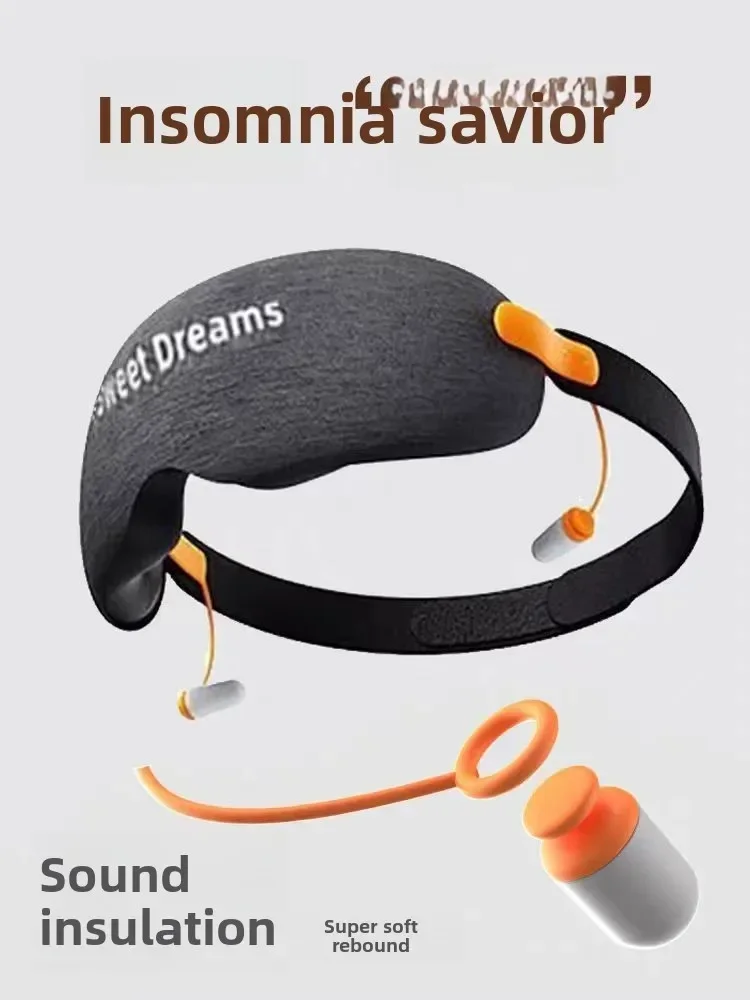 

Sleeping during lunch break, lightweight integrated blackout and noise reducing earplugs, sleep eye protection, travel goggles