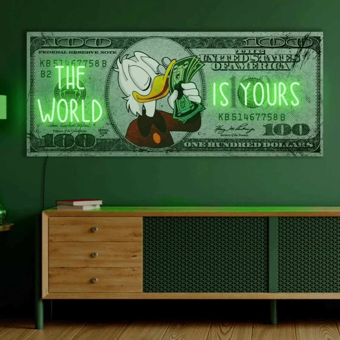 The World Is Yours Neon Dollar Art  Neon Sign