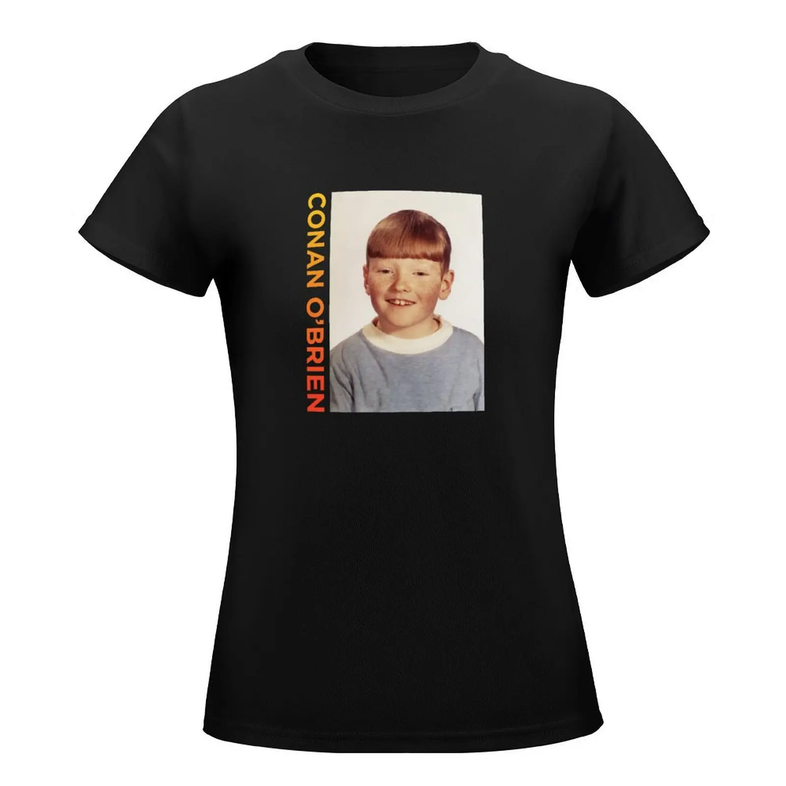 Conan O'Brien Portrait T-Shirt vintage clothes female cute tops korean fashion cute t-shirts for Women