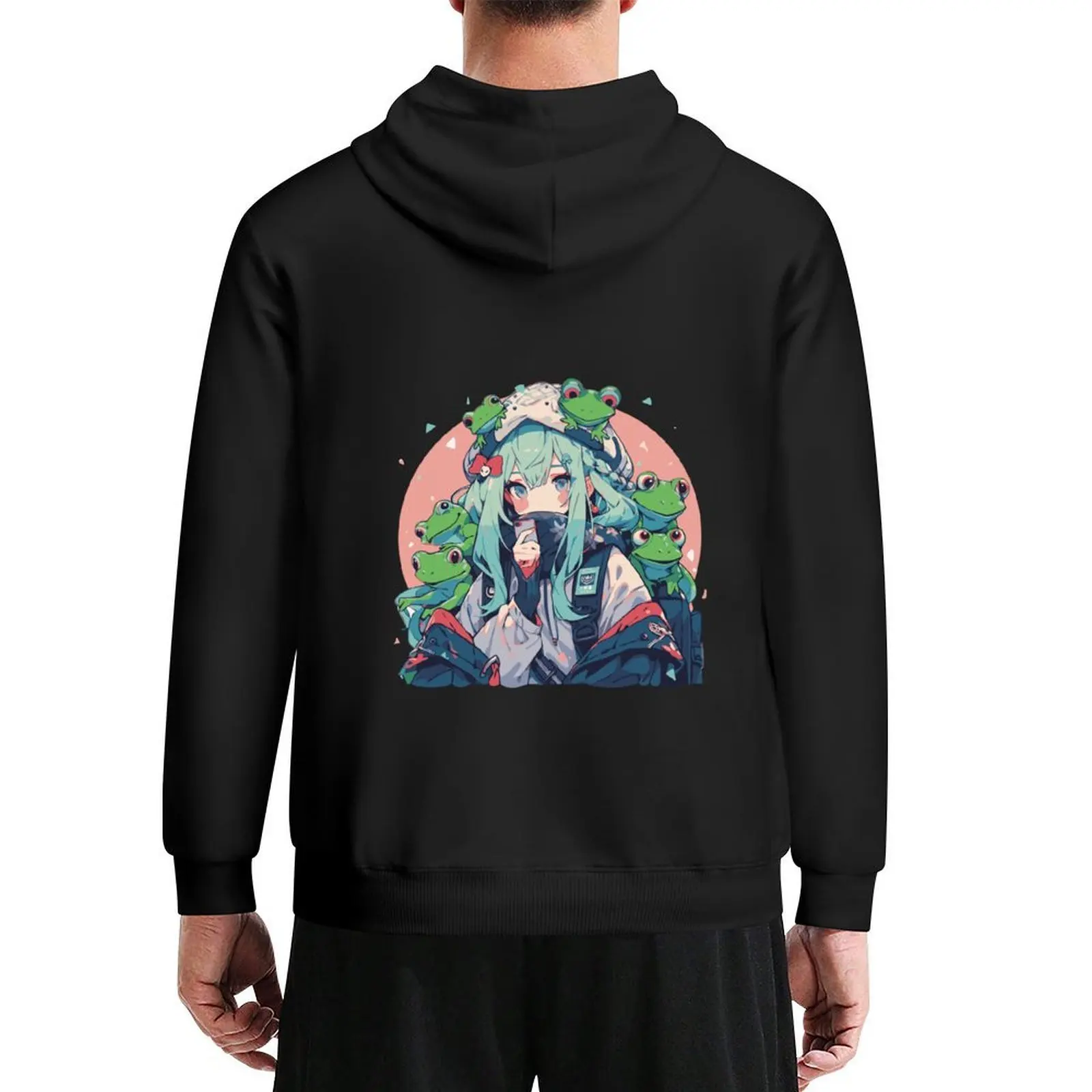 

anime harajuku lovers frogs girl Hoodie autumn men's autumn clothes fashion men men clothing tracksuit men