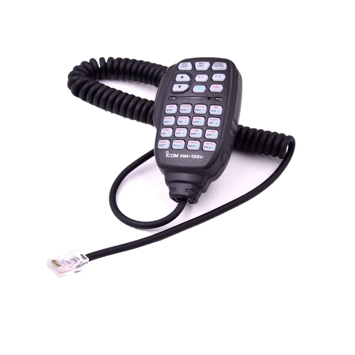 Micrófono HM133V para ICOM IC2100H IC2200H IC2300H ICV8000 HAM Radio bidireccional altavoz PTT teclado 8pin DTMF Mic repuesto