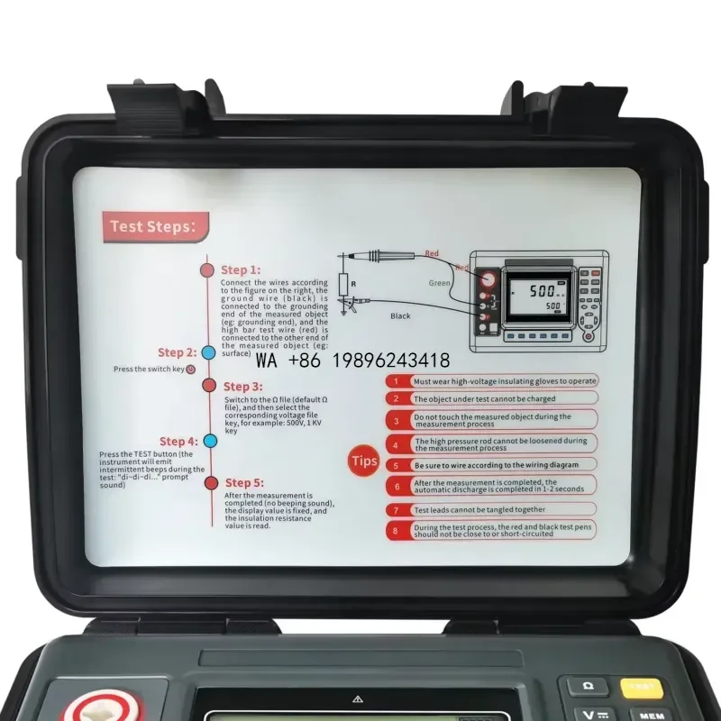 Wmwmnu for VLUUKE 10kV Digital Insulation Resistance Tester Megohmmeter High Voltage Insulation Resistance Meter