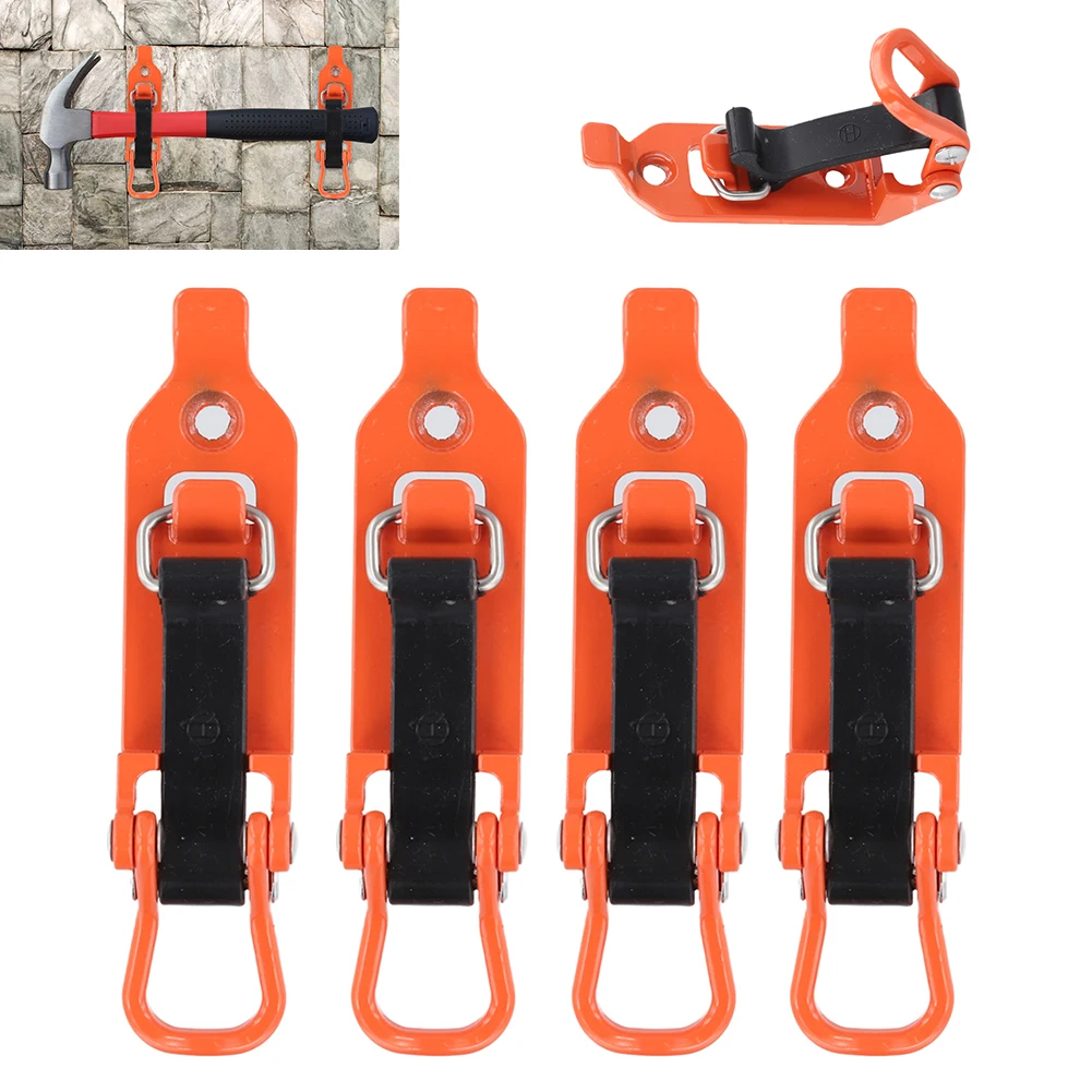 4 Pcs Shovel Holder Clamp Multipurpose Metal Rubber Clamps Car Accessories Wall Mounting Brackets for Truck Trailer Roof Rack