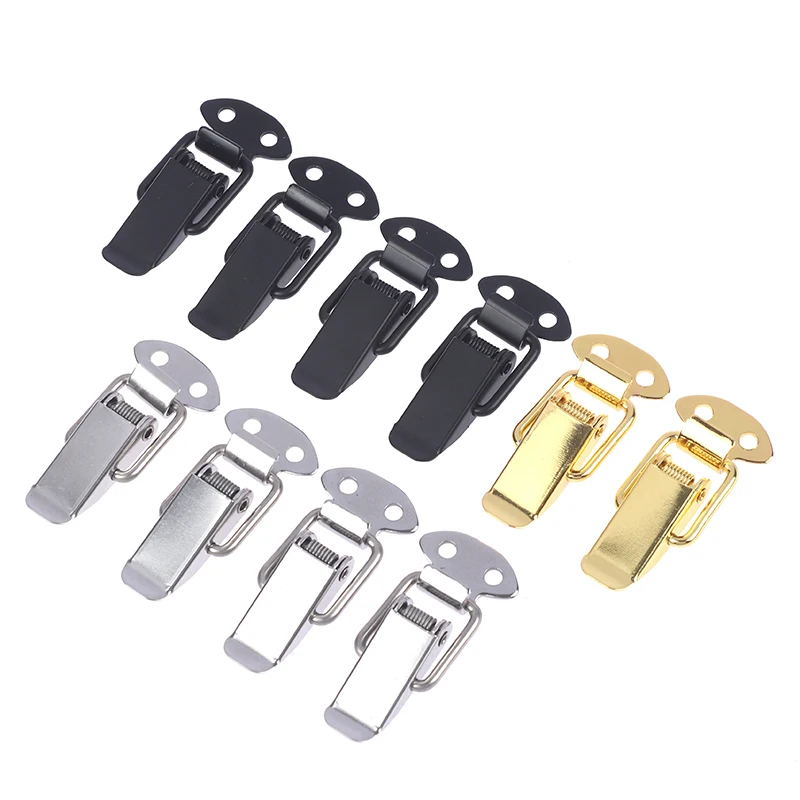 2PCS Luggage flat mouth buckle toolbox spring lock stainless steel small buckle