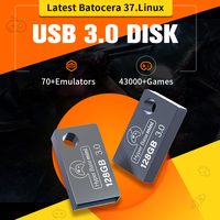 128GB Portable USB 3.0 Disk Latest Batocera 37.Linux System Game Player with 43000+ Games 70+Emulators for PS3/PS2/XBOX/Wii/MAME