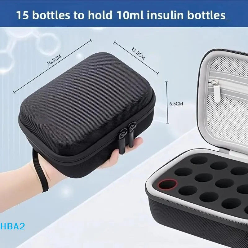 

Водонепроницаемый органайзер для инсулиновых флаконов 10 мл, EVA-кейс большой емкости для хранения инсулина, защитный чехол для флаконов инсулина для диабетиков