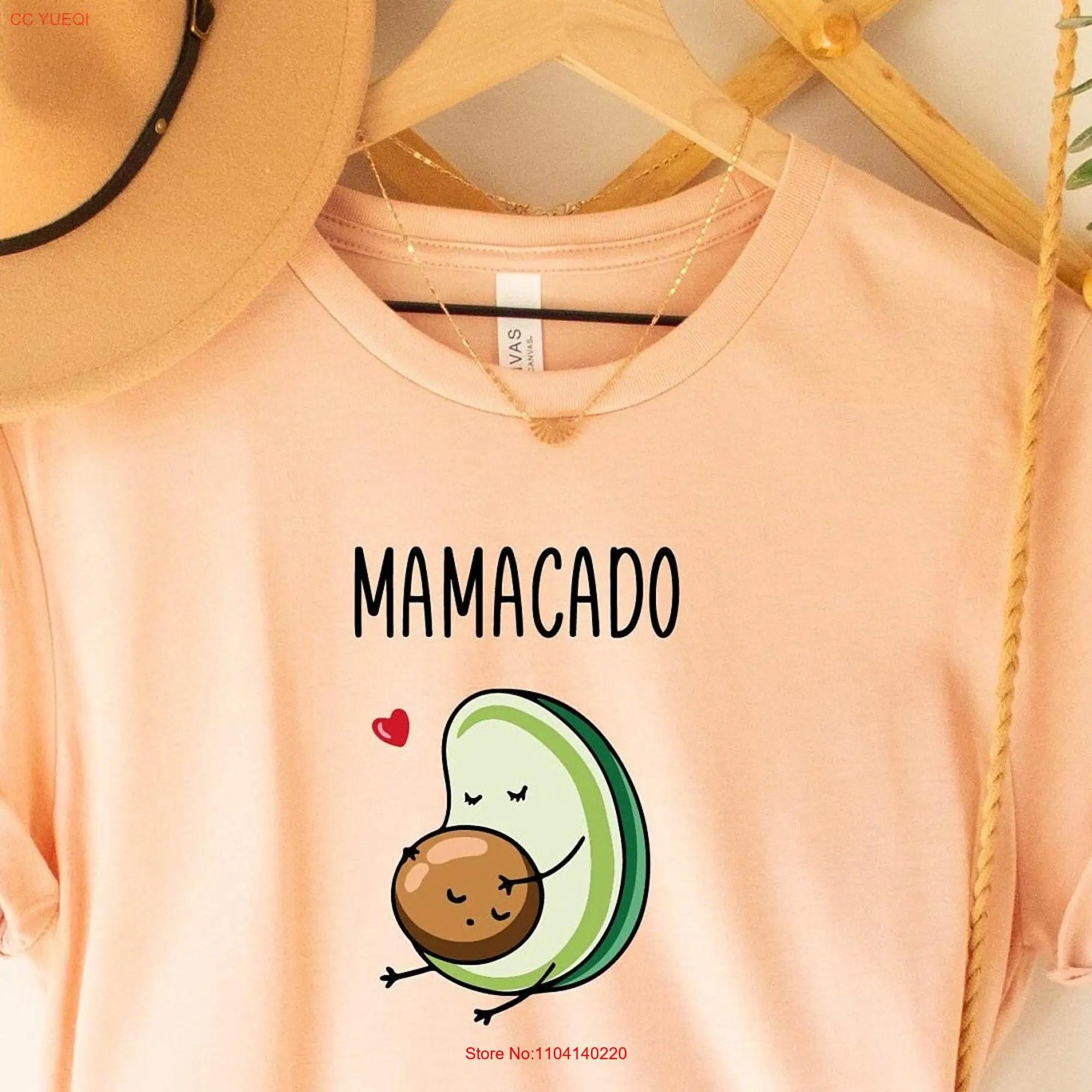 Mamacado Baby AnnouncemenT T Shirt for New Mom Pregnancy Shower Fruit Avocado PregnanT I love You long or short sleeves