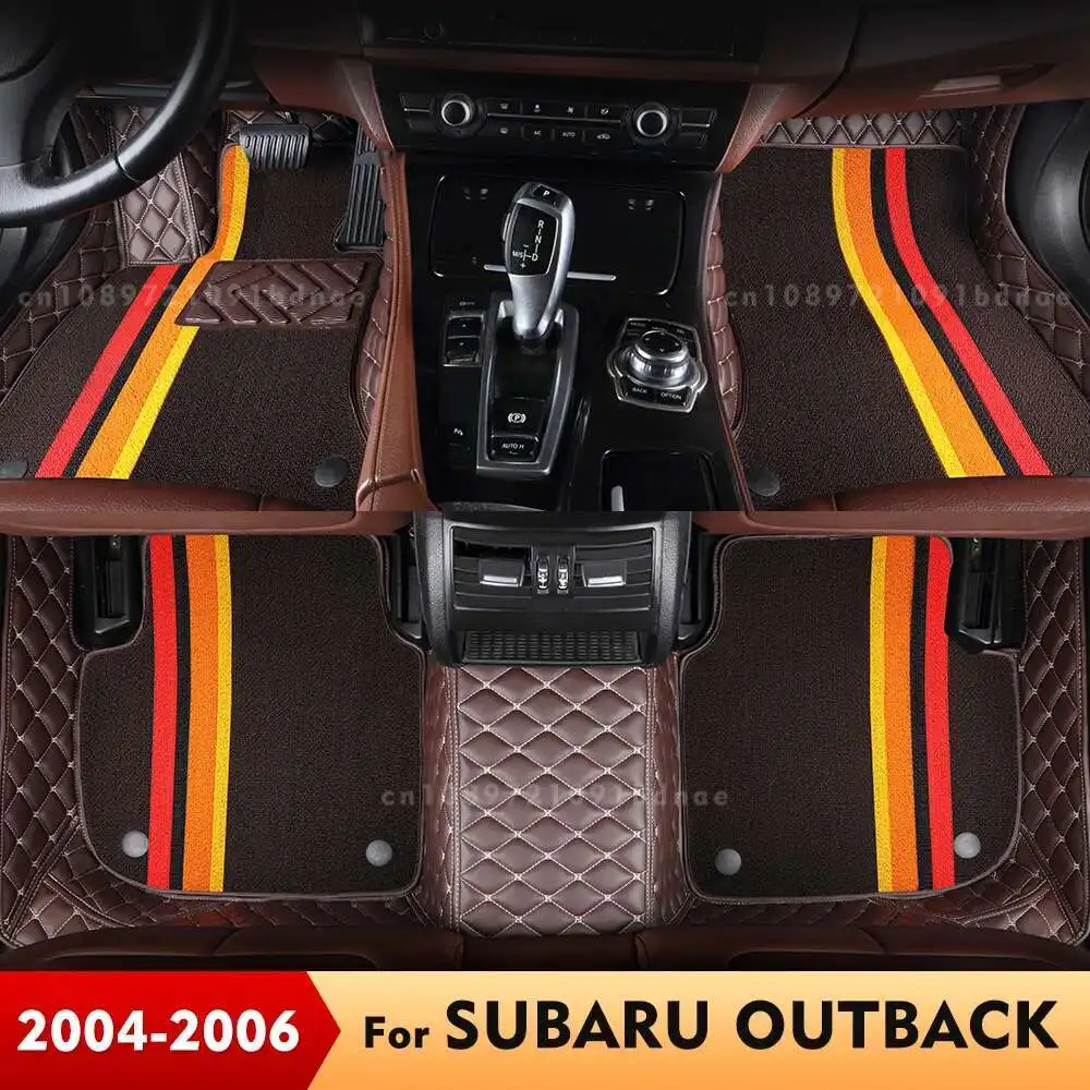 

Для Subaru Outback 2004 2005 2006, двухслойные автомобильные коврики, изготовленные на заказ автомобильные подушечки для ног, ковер, аксессуары для интерьера
